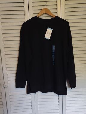 NWT Member's Mark French Terry Sweatshirt Black Size S M L Small Medium Large
